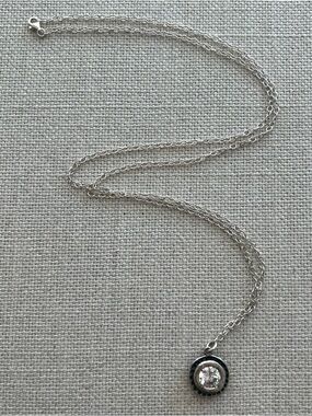SHABLOOL • Round Zirconia Pendant Sterling Silver Necklace